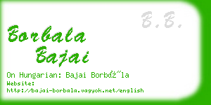 borbala bajai business card